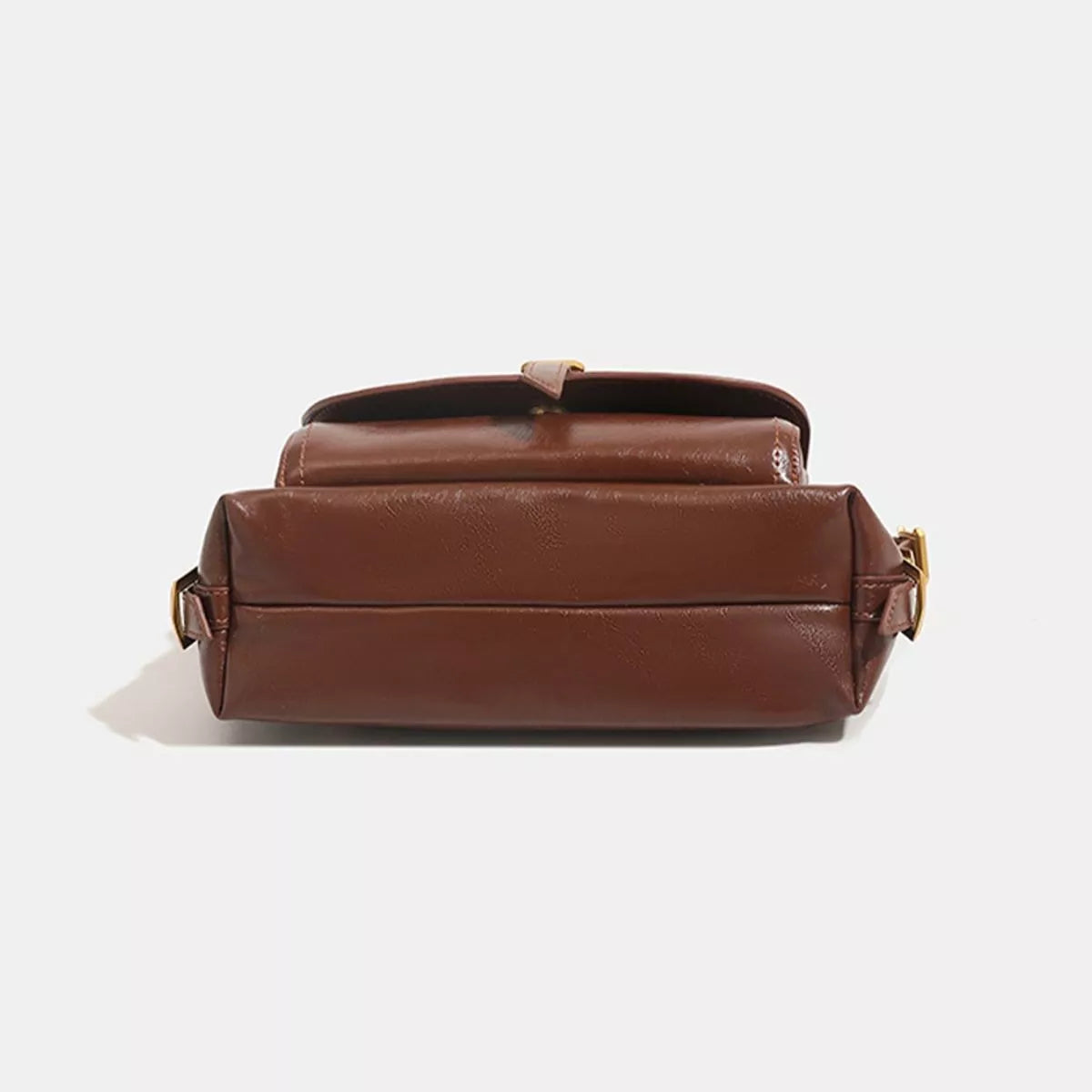 NOLVIYA Vintage PU Leather Shoulder Bag with Buckle Detail - product image 7