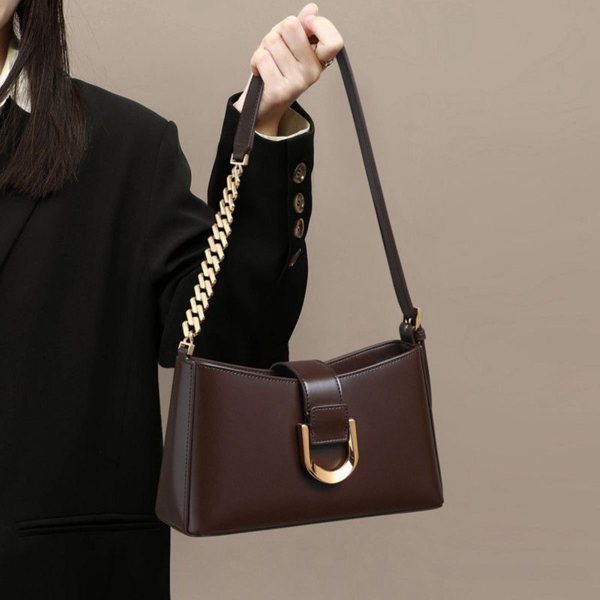 NOLVIYA PU Leather Chain Strap Shoulder Bag - product image 4