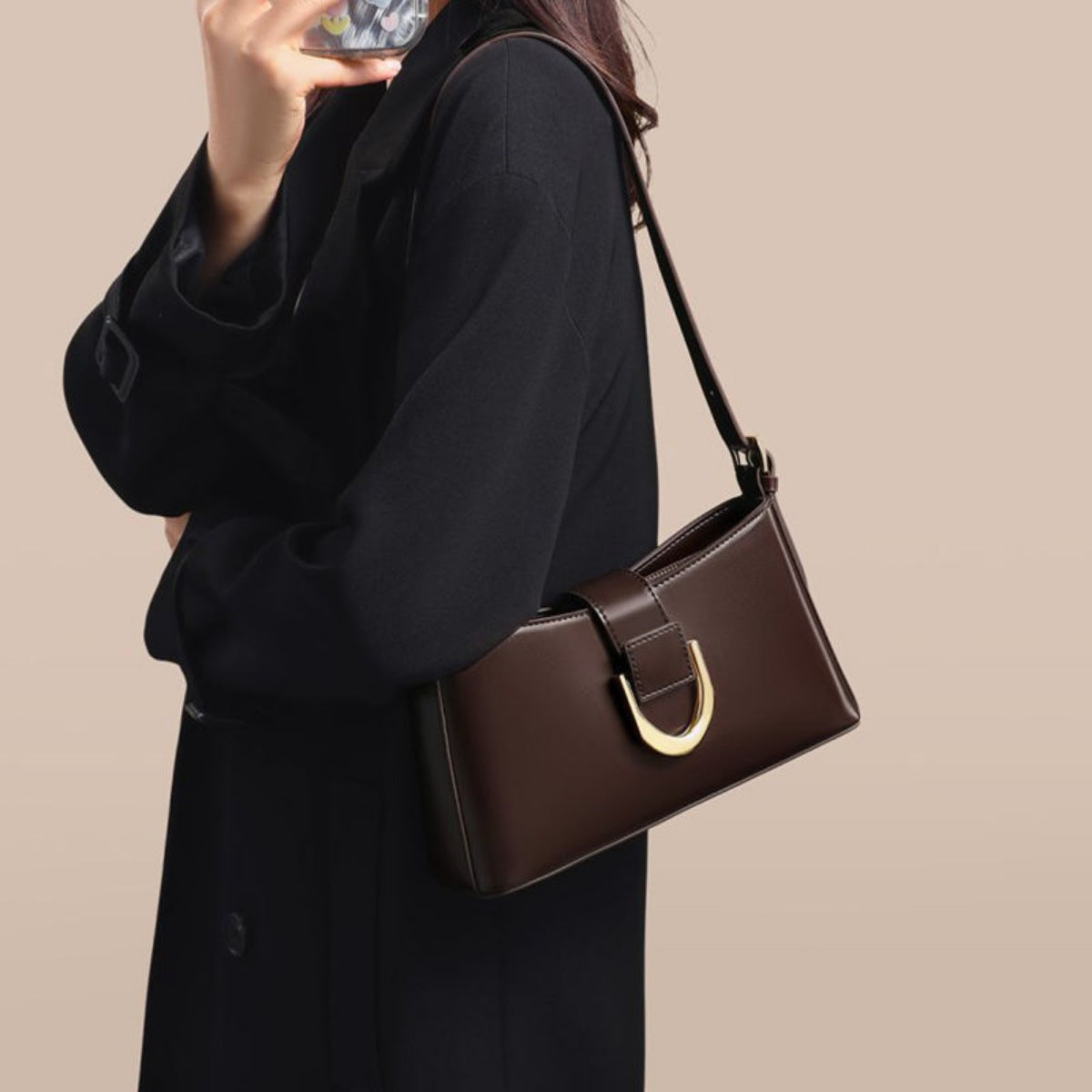 NOLVIYA PU Leather Chain Strap Shoulder Bag - product image 2